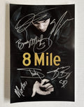 An autographed poster of movie 8 Mile. Signed photo of Eminem, Brittany Murphy, Kim Basinger, Mekhi Phifer, Evan Jones and Omar Benson Miller in silver ink marker signatures. Photograph autographs for sale on 8x12 inch picture.