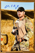 An autographed signed photo poster of american war hero, Chris S. Kyle. photograph autographs for sale. 8x12 inch picture. American Sniper photo.