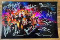 A cast autographed poster of Marvel's The Avengers Infinity War. Signed photo of Robert Downey Jr, Scarlett Johansson, Chris Hemsworth, Chris Evans, Mark Ruffalo, Benedict Cumberbatch, Karen Gillan, Zoe Saldana, Tom Holland, Chadwick Boseman, Josh Brolin, Don Cheadle and Tom Hiddleston in silver ink marker signatures. Photograph autographs for sale on 8x12 inch picture.