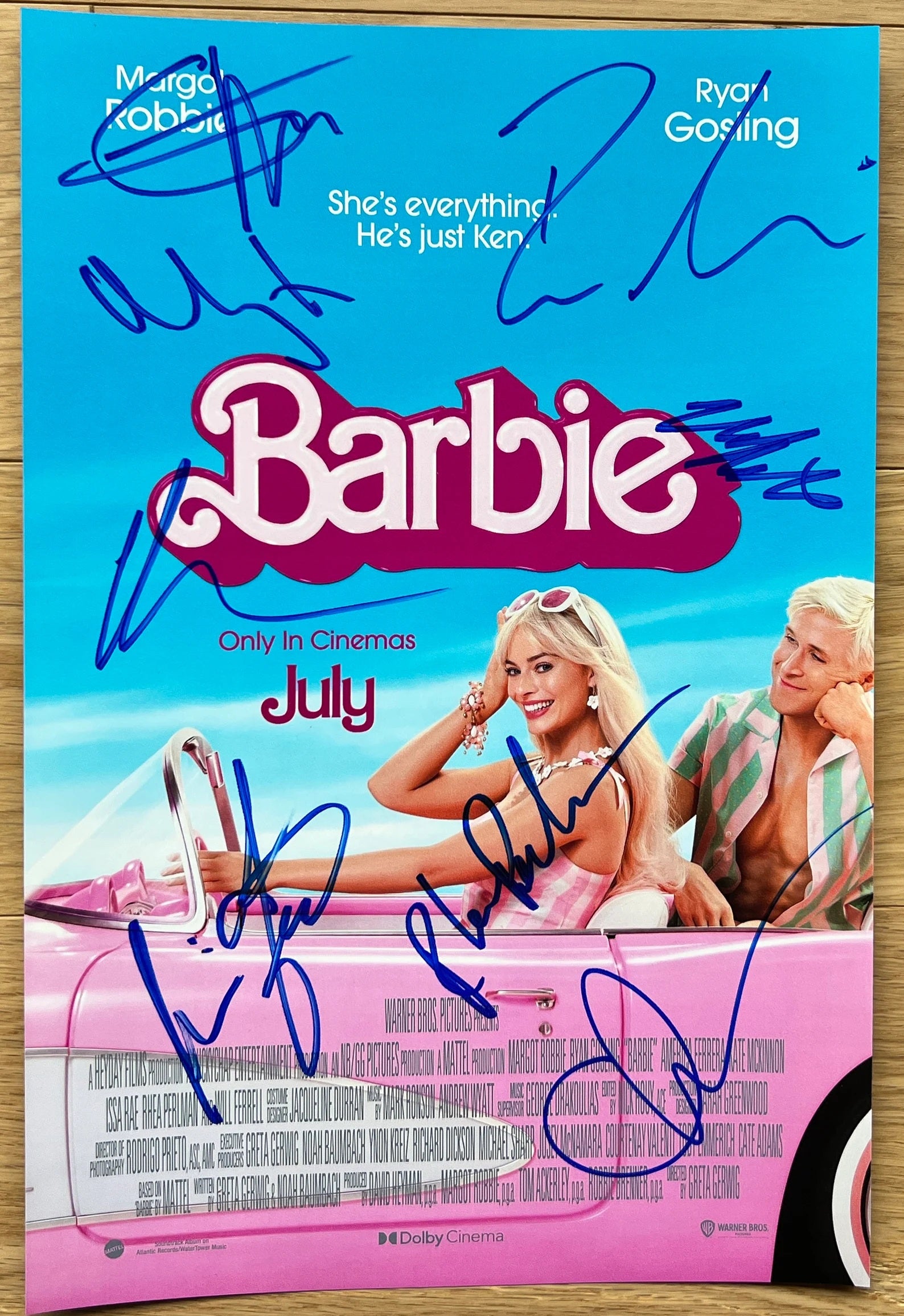 Barbie cast signed autographed 8x12 photo COA Margot Robbie – Real