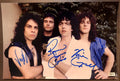 A band autographed photo poster of the rock band, Dio. Signed photo of Ronnie James Dio, Vivian Campbell, Vinny Appice and Jimmy Bain in blue ink marker signatures. Photograph Ronnie James Dio autographs for sale on 8x12 inch picture.