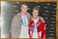 An autographed photo poster print of brothers Jake and Logan Paul. Signed poster by both in blue ink signatures. photograph Logan Paul Jake Paul autographs for sale on 8x12 inch picture.
