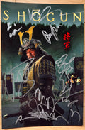 A cast signed 'Shogun' movie poster. Signed photo of Cosmo Jarvis, Hiroyuki Sanada, Anna Sawai, Tadanobu Asano, Yuki Kedoin, Takehiro Hira and Yuki Kura in silver ink marker signatures. Photograph autographs for sale on 8x12 inch picture.