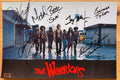 A cast autographed photo poster from the 1979 movie, The Warriors. Signed photo of Michael Beck, James Remar, Dorsey Wright, Brian Tyler, David Harris, Terry Michos and Deborah Van Valkenburgh in black ink marker signatures. Photograph autographs for sale on 8x12 inch picture.